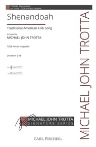 Shenandoah TTB choral sheet music cover Thumbnail